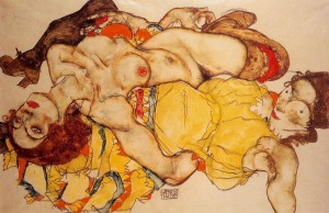 two-girls-lying-entwined